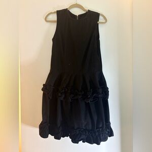 J Brand x Simone Rocha Black Ruffle Denim Women’s Dress